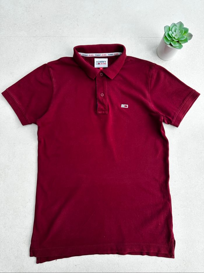 Polo Tommy Jeans rouge classique 👕 - photo numéro 2