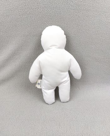 Peluche poupée doudou blanc KIWANIS fait en France les ateliers la Ballastière
