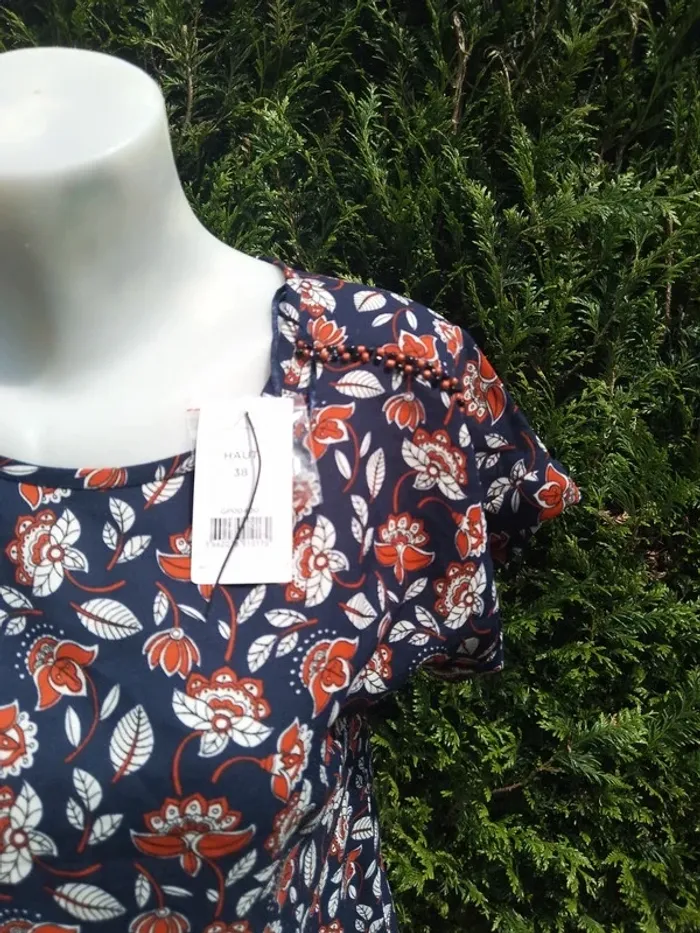 👚 Tunique avec perles aux épaules Gérard Pasquier taille M -100% polyester - photo numéro 5