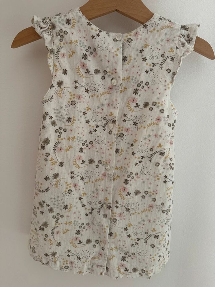 Robe velours côtelé fleurie - photo numéro 3