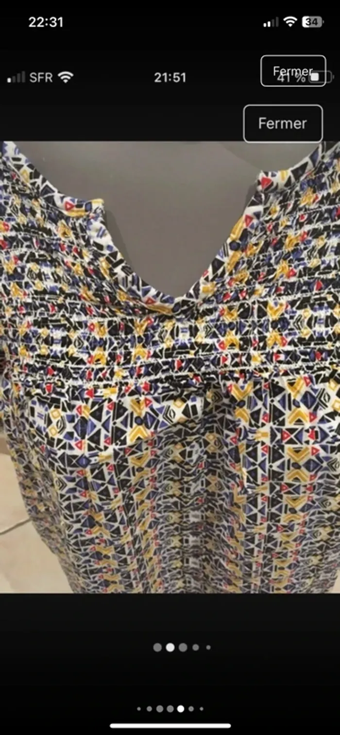 Magnifique blouse d’été en 46 de marque Damart en excellent état - photo numéro 4