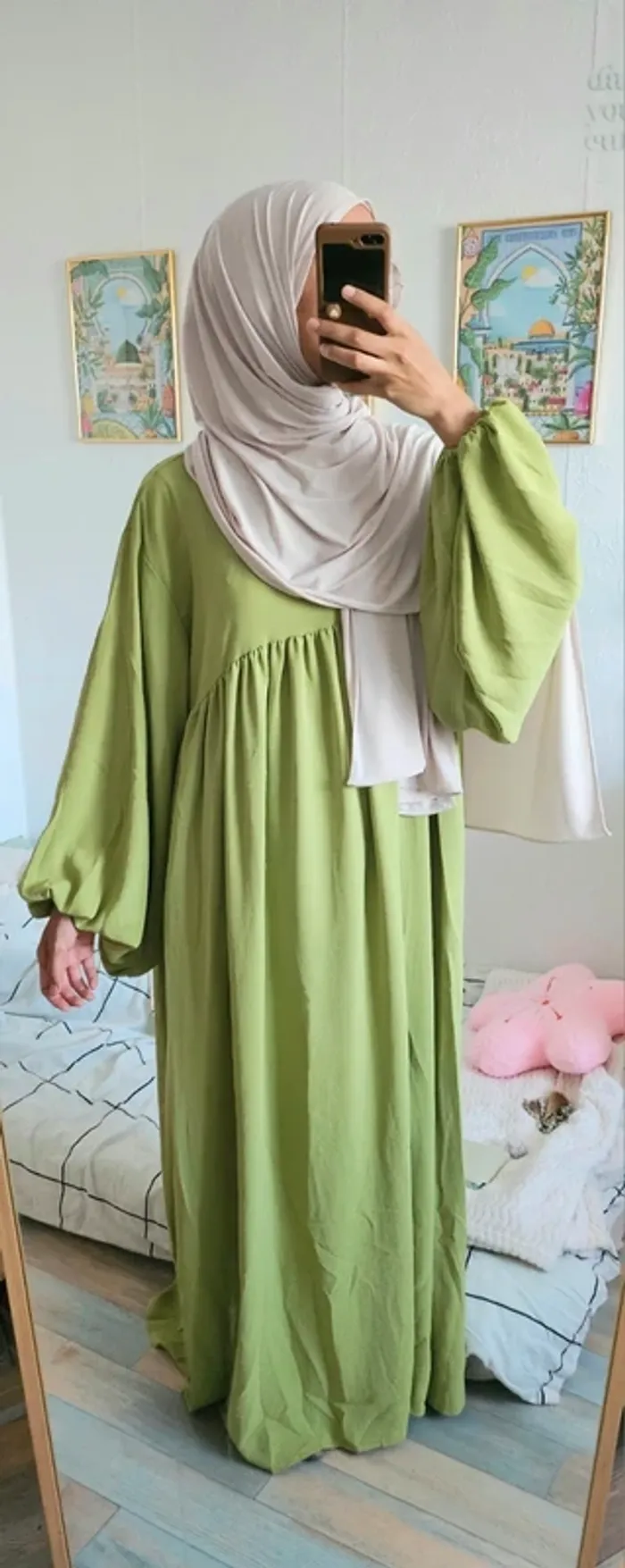 Robe verte pomme bouffante taille unique neuve - photo numéro 9