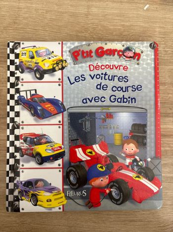 Livre P’tit garçon Les voitures de courses avec Gabin