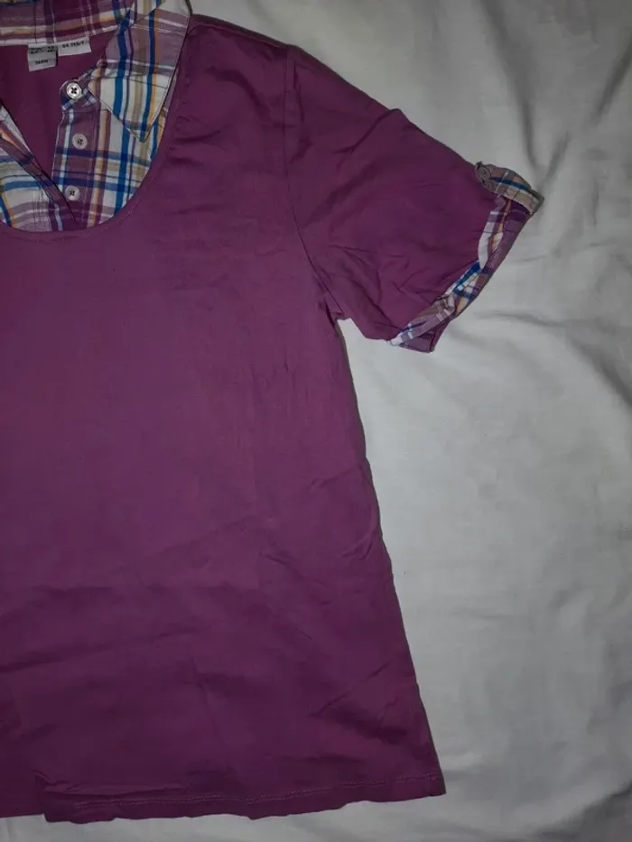Polo violet vintage - photo numéro 2