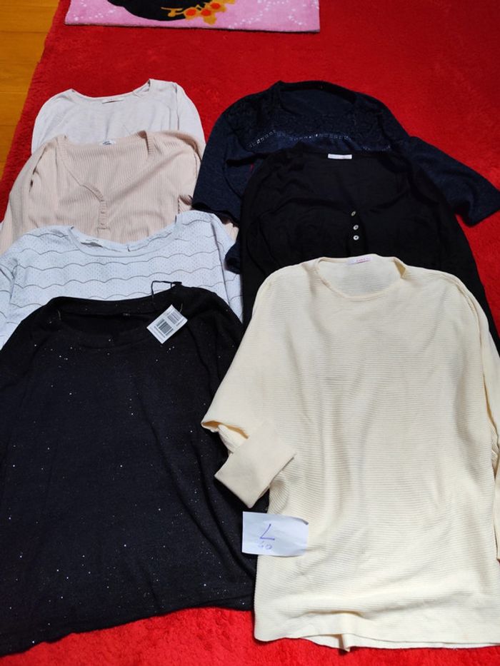 Lot 7 hauts femme en L / 40