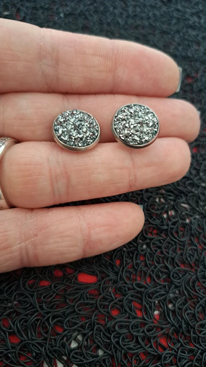 Boucles d'oreilles argenté - photo numéro 3