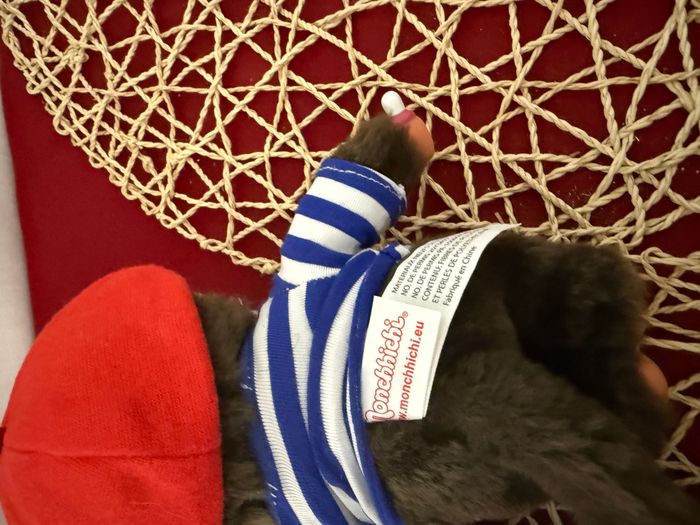 Kiki peluche marin beret Monchhichi Sailor Beret Boarder Boy Sekiguchi - photo numéro 5