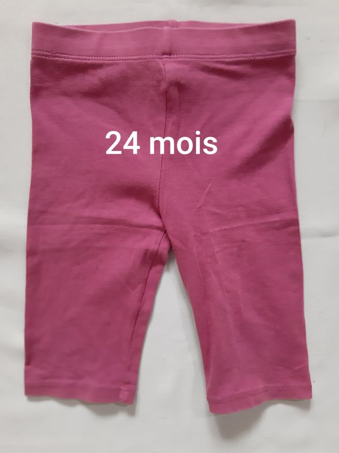 short cycliste / bermuda fille prune - obaïbi - 24 mois