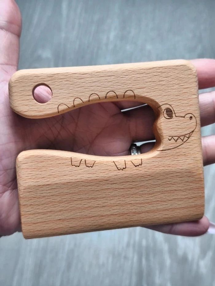 Couteau de paume en bois foncé pour enfant neuf - photo numéro 2