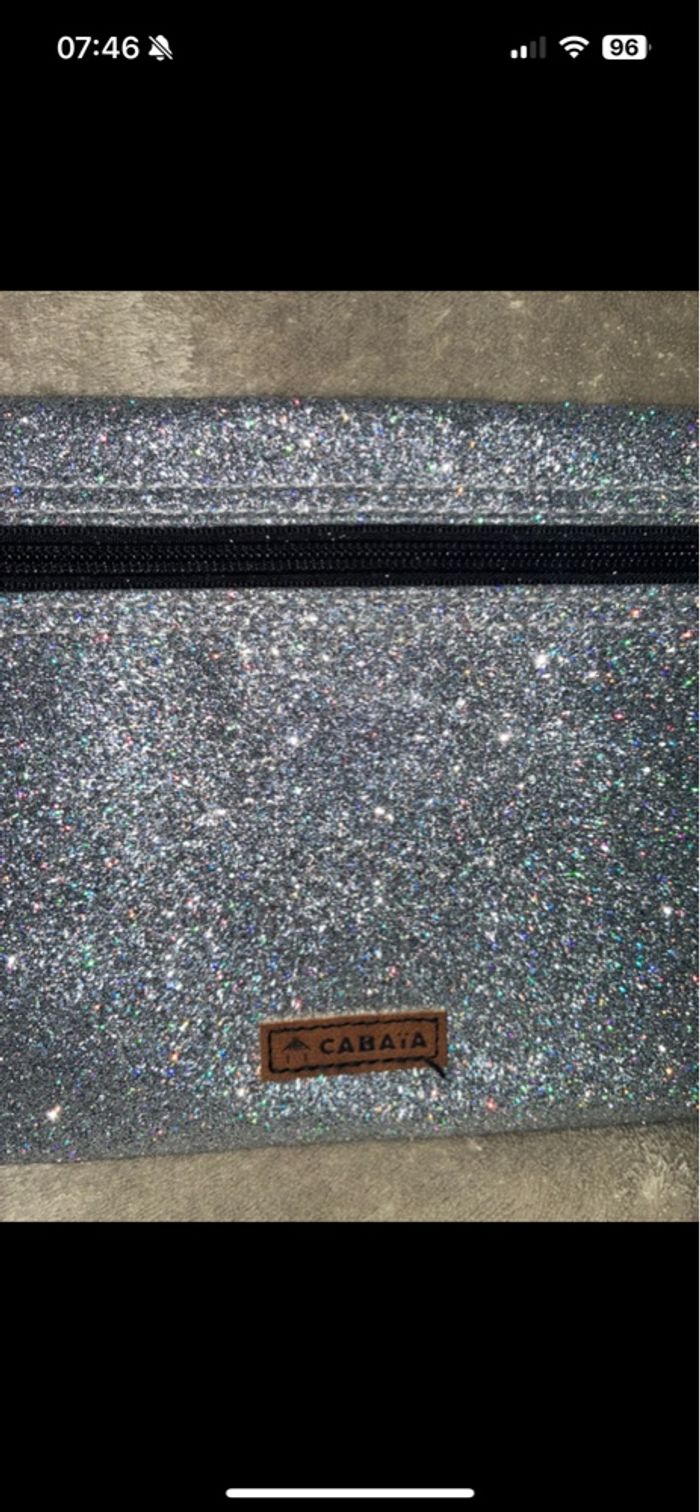 Pochette de Noël glitter buche de Noël - photo numéro 3
