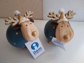 Lot de deux rennes de Noël
