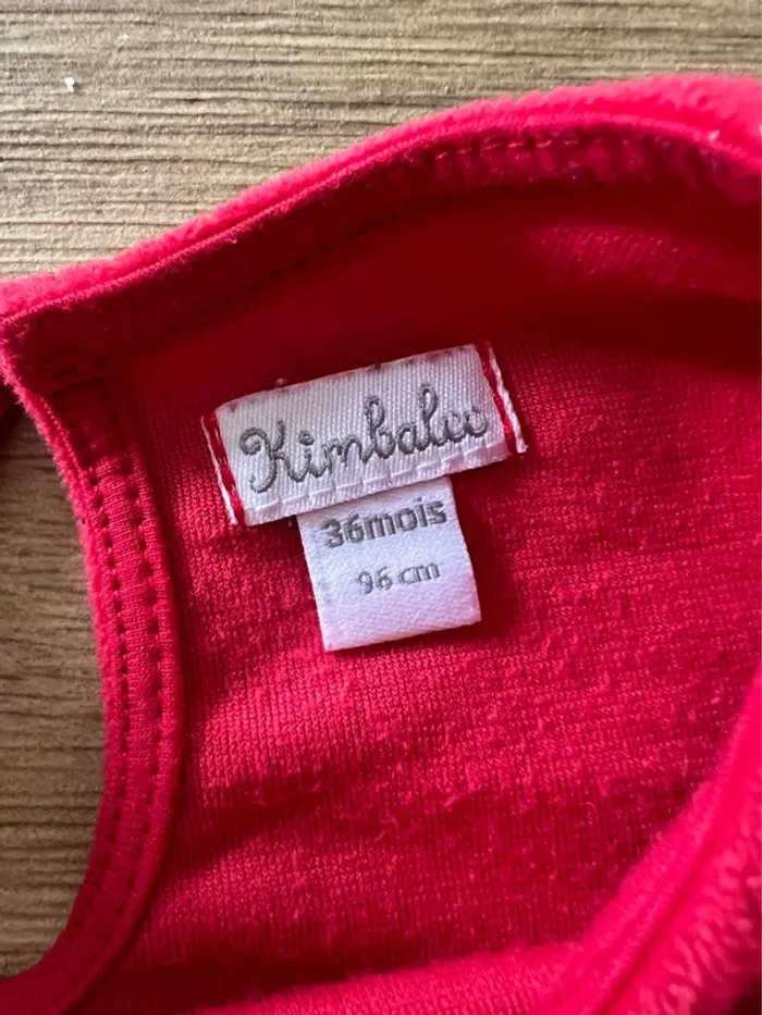 Robe rouge à paillettes Noël 3 ans Kimbaloo - photo numéro 3