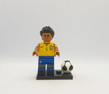 🎽 Figurine Footballeur Coupe du Monde 2022 Équipe du Brésil - Casemiro - (Style Lego) 🎽