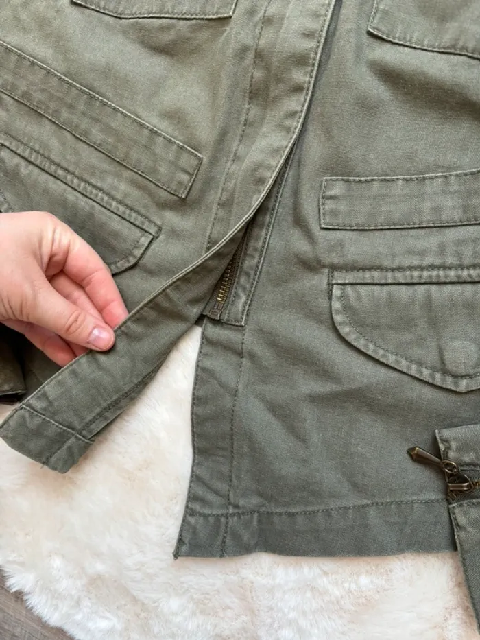 Veste en jeans kaki - photo numéro 4