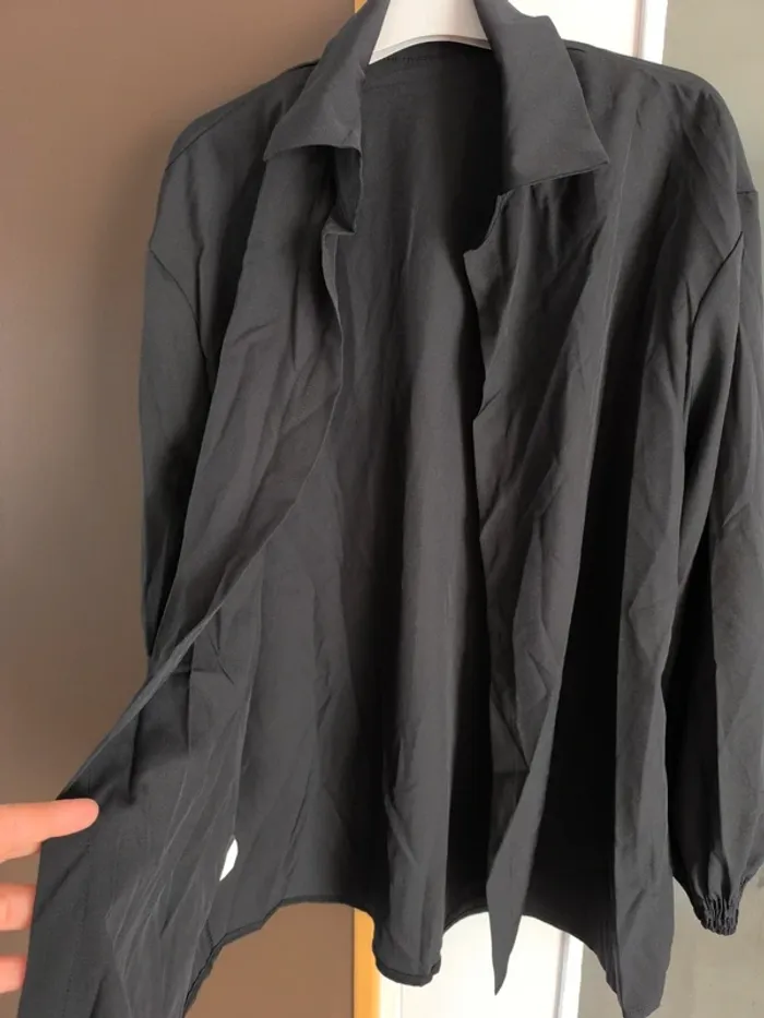 Chemise ouverte noire femme XL - photo numéro 13