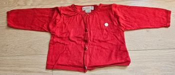 Gilet rouge "Les bébés de Floriane" 6M