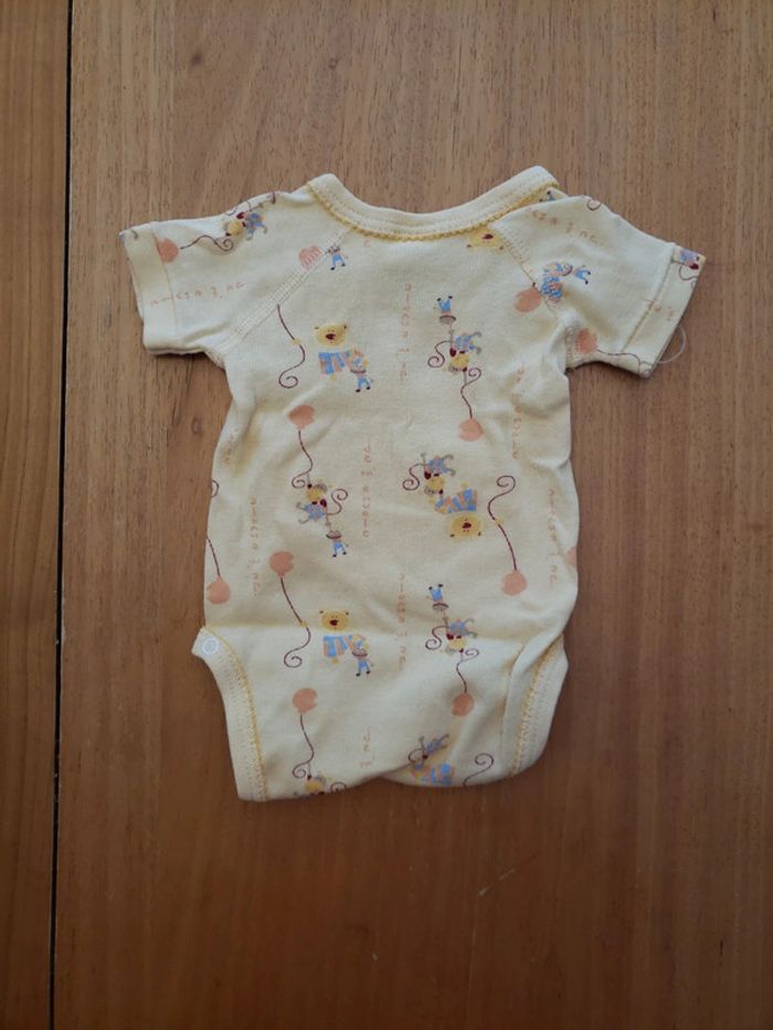 Body manches courtes jaune cirque je m'envole naissance absorba - photo numéro 2