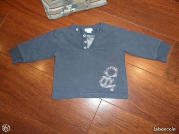 T-shirt manches longues garçon Obaibi, 6 mois