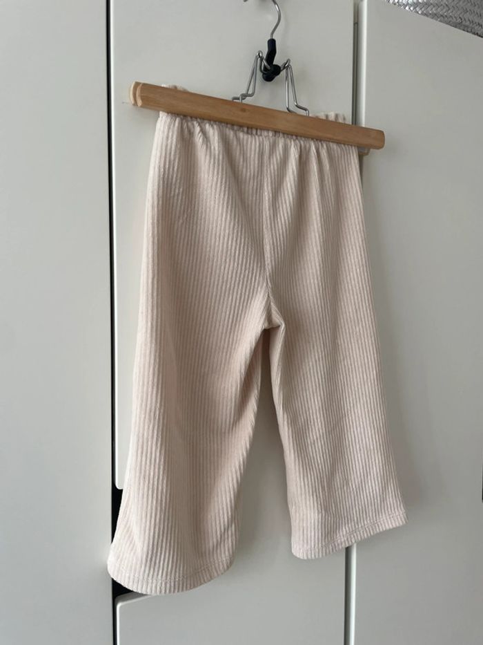 Pantalon velours côtelé beige 36 mois neuf - photo numéro 2