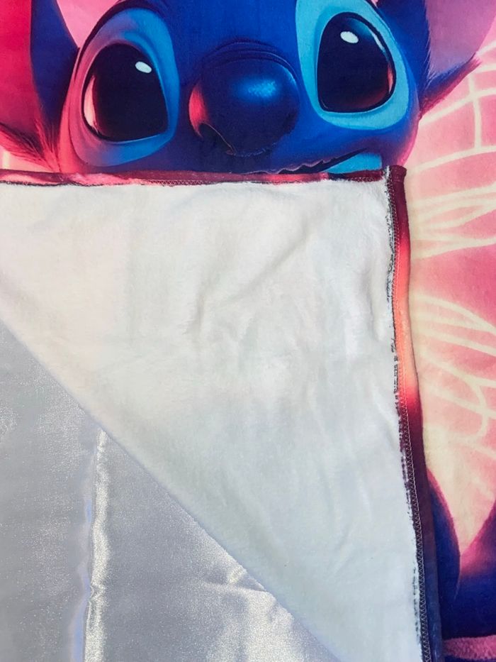 Couverture polaire stitch coeur - photo numéro 4