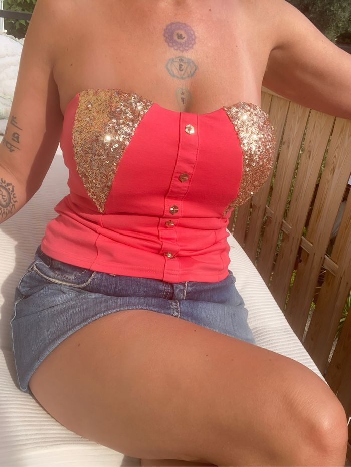 Bustier corail taille m