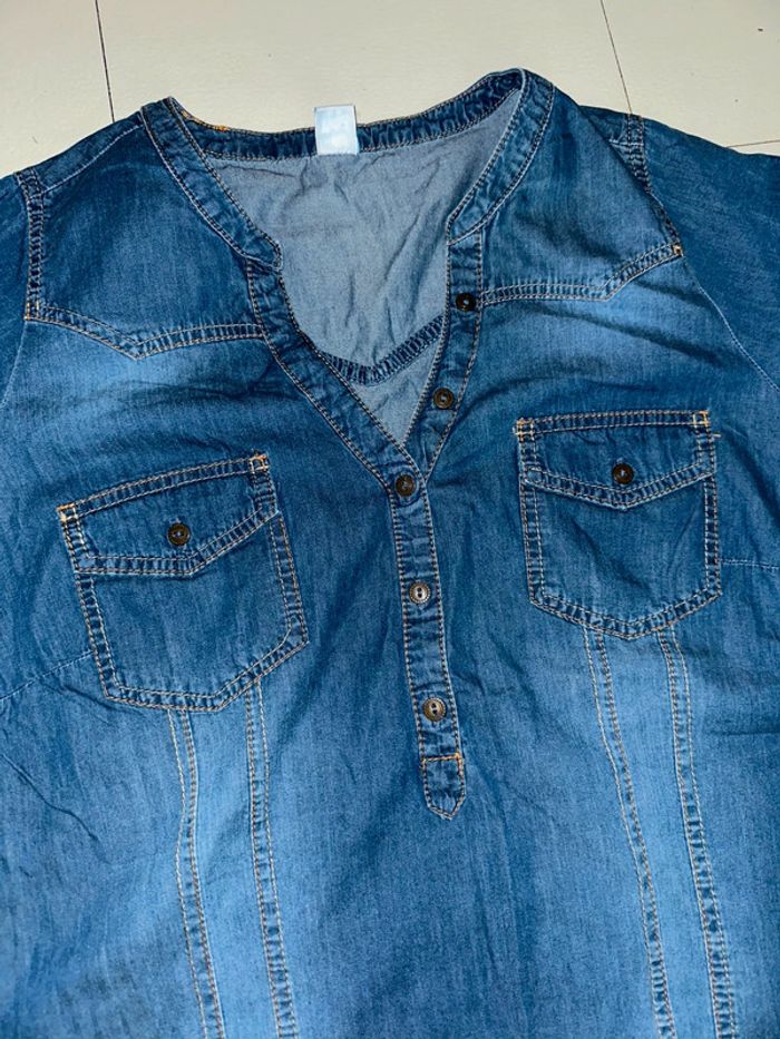 Top en jean femme T40 - photo numéro 4