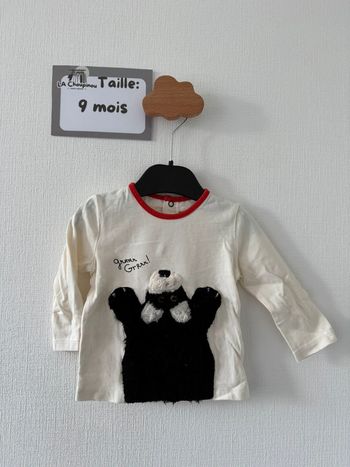 Tee shirt manches longues - taille 9 mois 🌼