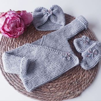 Vêtement layette brassière kimono cache-coeur tricoté main bébé naissance nouveau né noeud liberty Tana Lawn Annabell