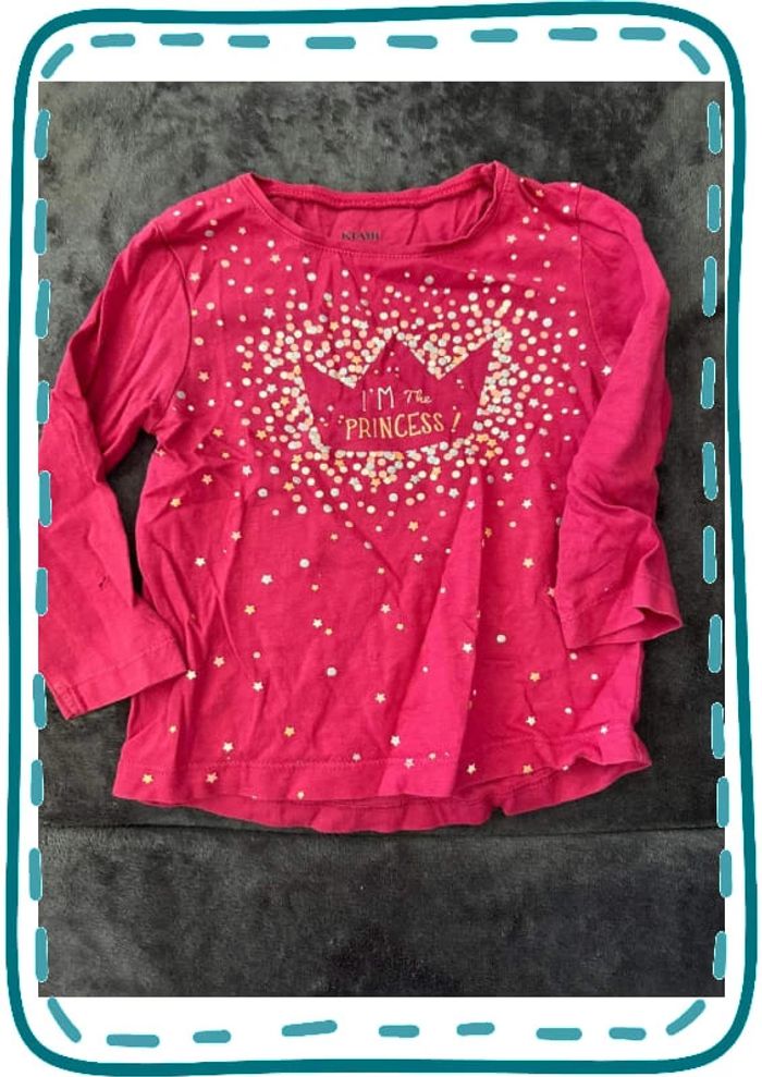 T-shirt à manches longue rose 2ans