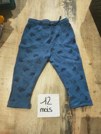 Bas de pyjama bleu marine pour bébé garçon 12 mois inextenso