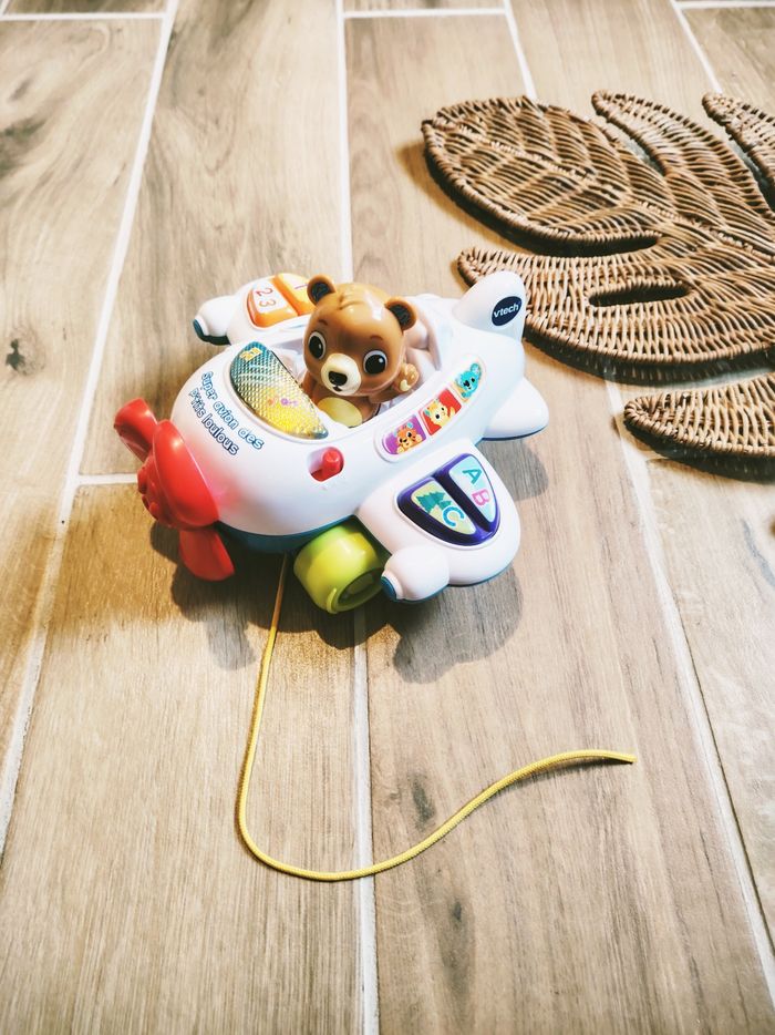 🐻 Jouet électronique interactif sonore et lumineux Super avion des p'tits loulous marque Vtech