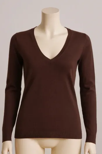 Pull fin chocolat Etam - Taille M