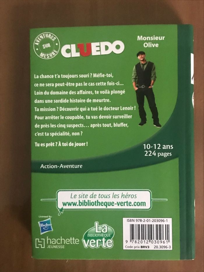 Cluedo Monsieur Olive Bibliothèque Verte NEUF 10 ans - photo numéro 4
