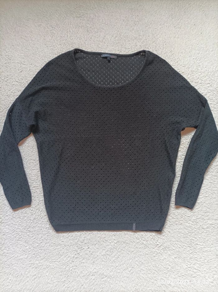 Pull ajouré noir 36/38