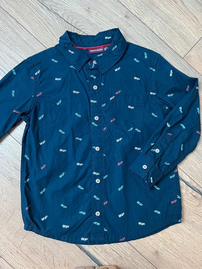 Chemise Sergent Major 4 ans bleu marine/skates - photo numéro 2