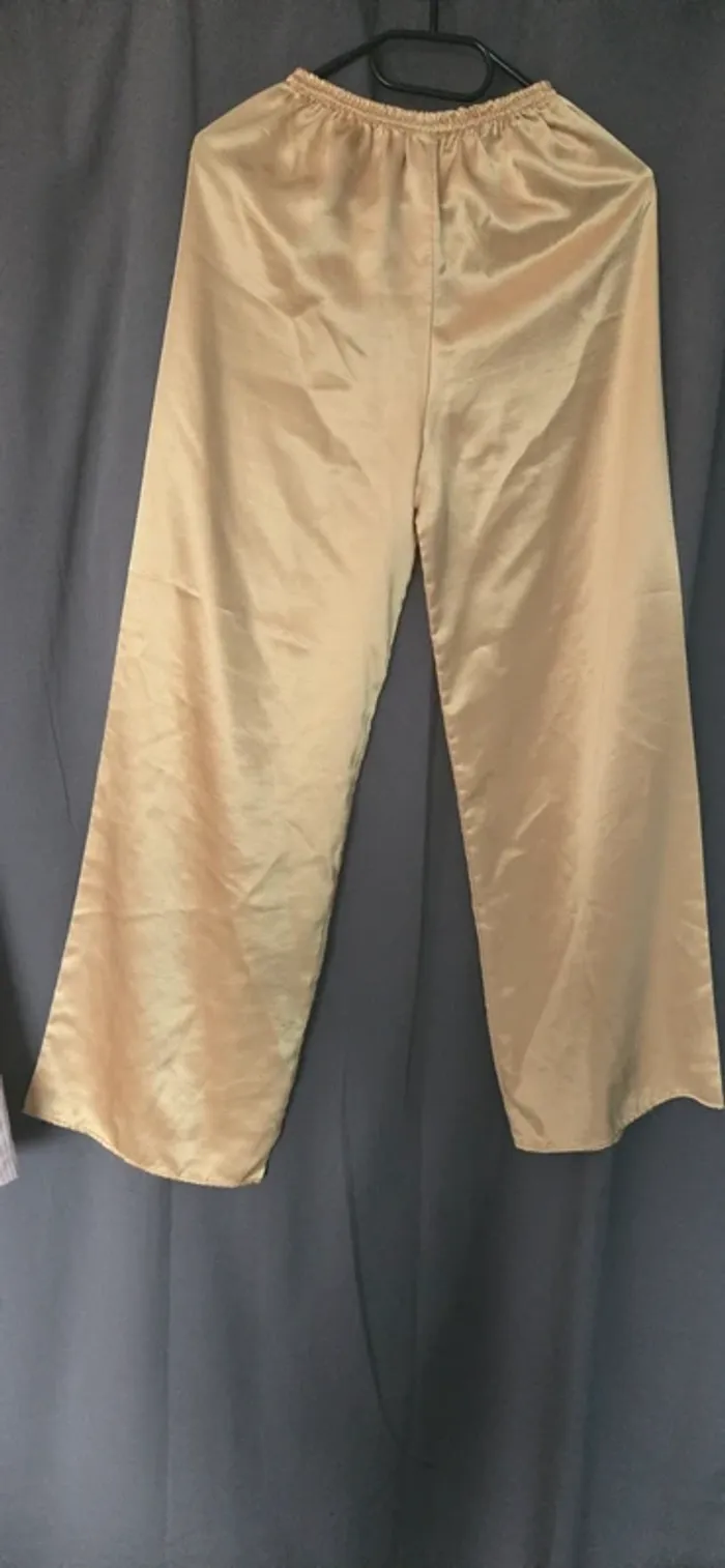 Bas de pyjama effet soie S - photo numéro 2