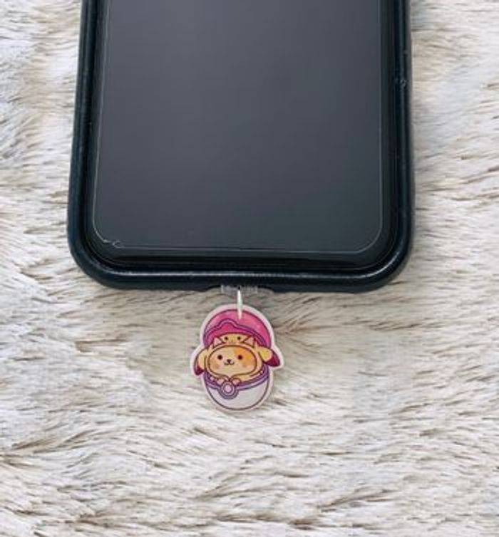 Strap Bijoux Fait Main Chat Pikachu - photo numéro 2