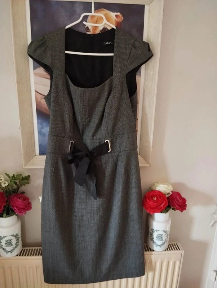 🌹Robe Graphique Vichy & Ruban Satin Caroll T36/38🌹 - photo numéro 12