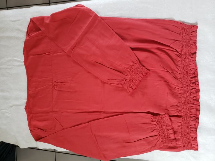 Blouse framboise légère manches longues - photo numéro 4