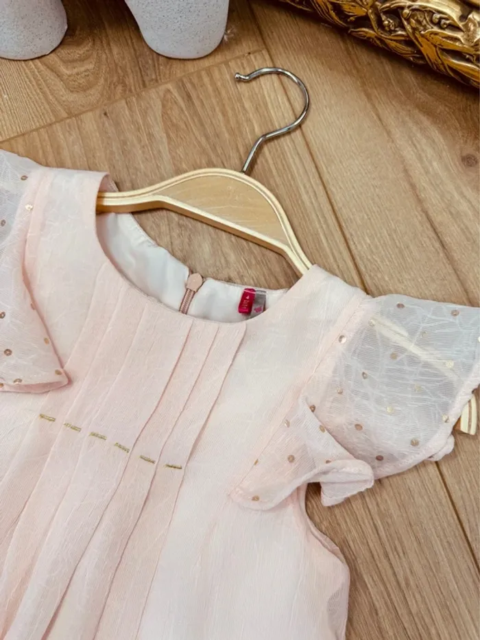 Taille 4 ans Robe cérémonie fille Orchestra rose poudrée * voilage * 🌹 - photo numéro 2