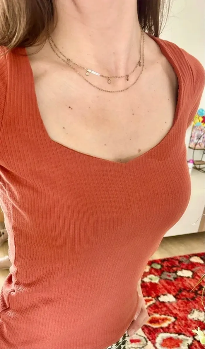 Collier doré double chaîne fine – Pampilles – Bon état - photo numéro 2