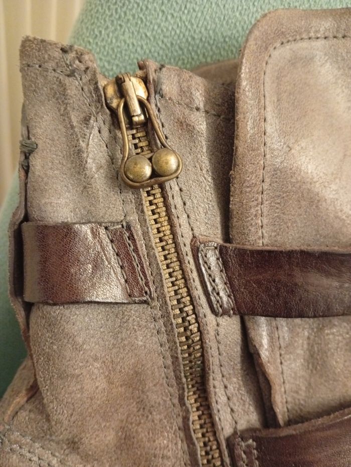 Bottines en cuir grises A.S.98 pointure 44 - photo numéro 9