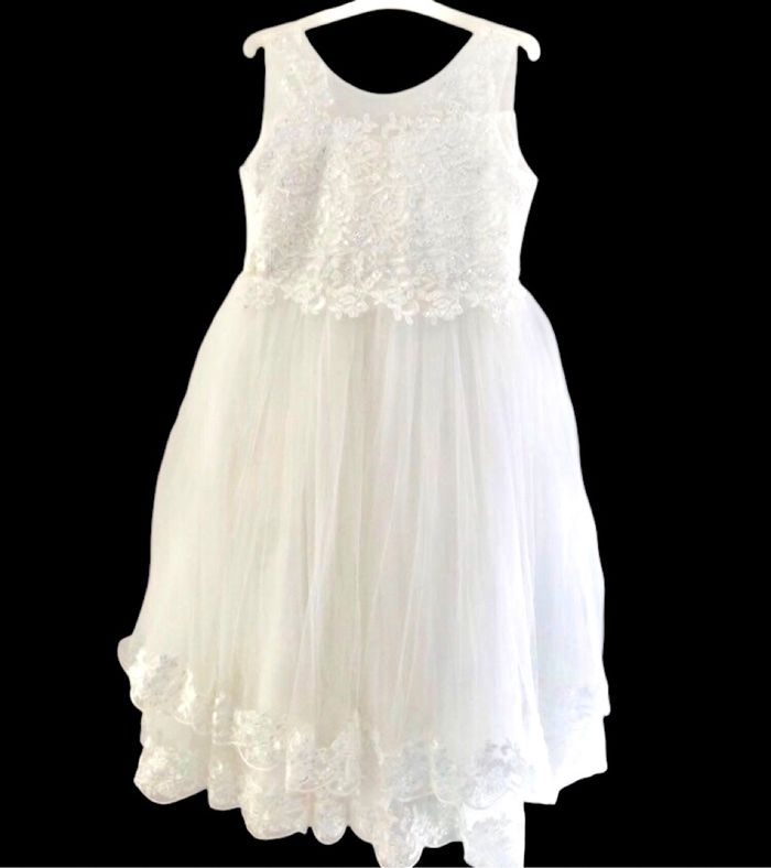 Robe princesse ivoire avec dentelle