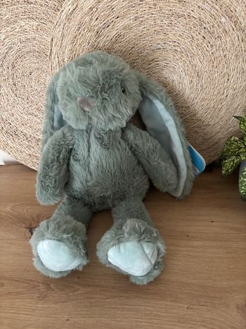 Neuf doudou lapin vert grandes oreilles action 