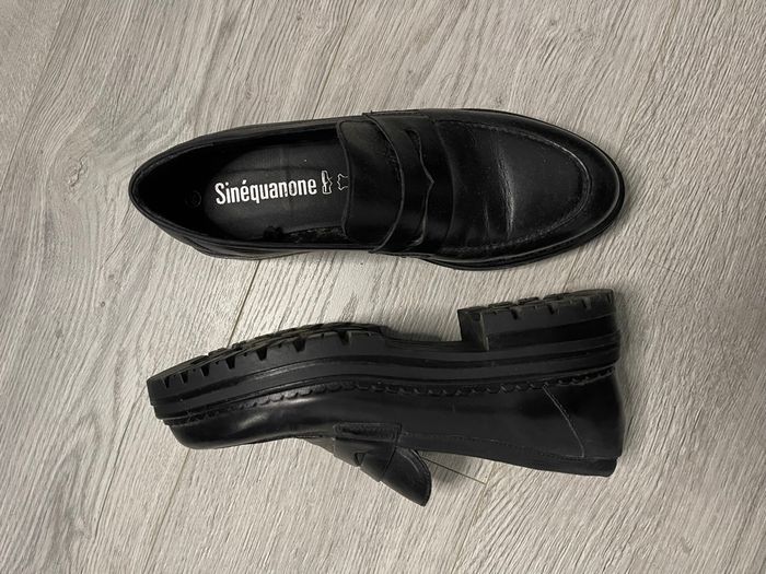 Mocassins noirs en cuir Sinéquanone - pointure 39 - photo numéro 2