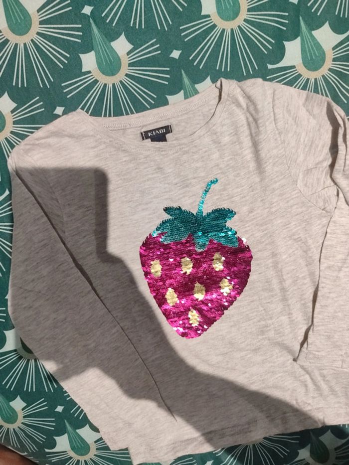 T-shirt manche longue taille 5 ans - photo numéro 2