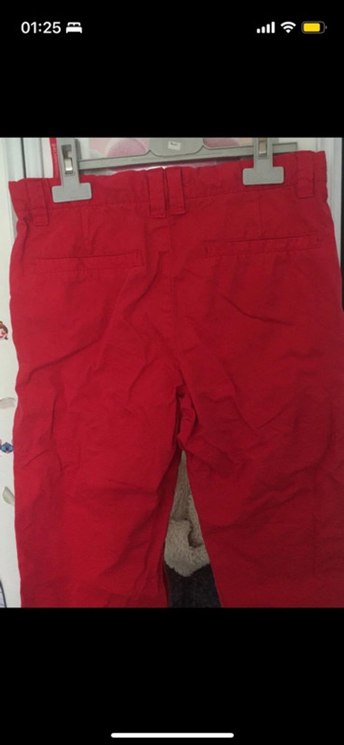 Pantalon slim rouge ,taille 12 ans, du pareil au même - photo numéro 3
