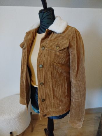 Veste velours fourrure Camel Bonobo XS