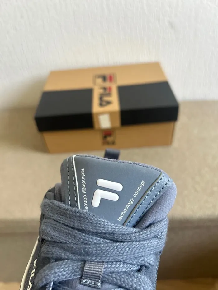 Baskets Fila corda Suède grise blanches 38.5 - photo numéro 4