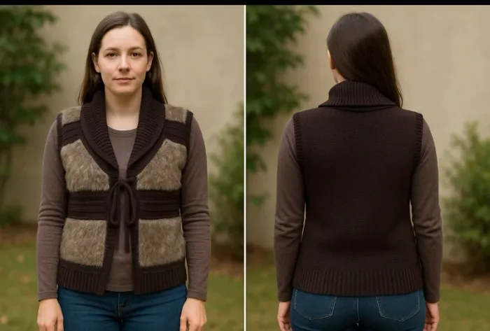 Gilet d hiver sans manches  Taille L - photo numéro 3